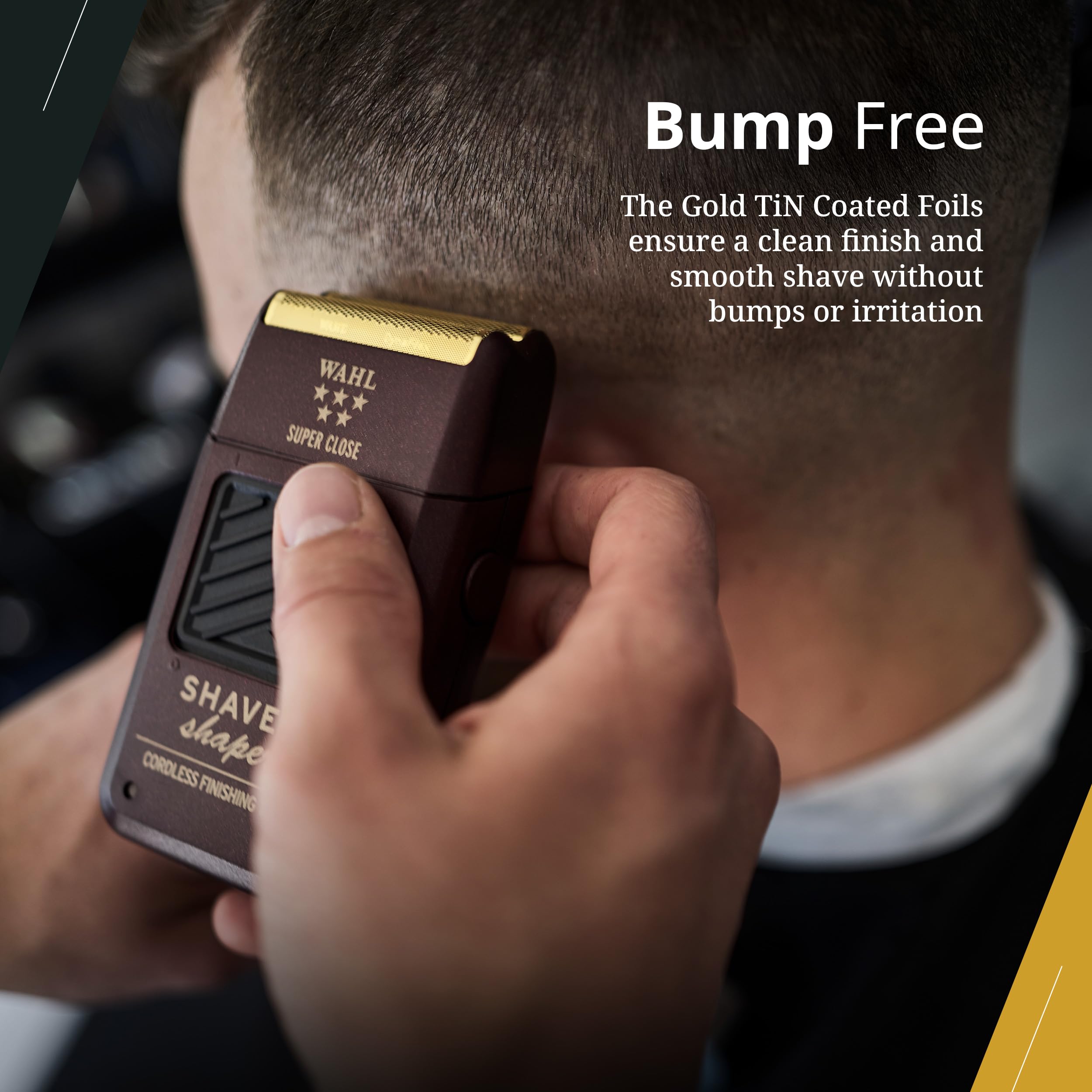 Wahl Professional 5 Star Series - Testina di ricambio per rasoio, in lamina d’oro, ipoallergenica, rasatura super ravvicinata, per barbieri professionisti e stilisti, modello 7031-200