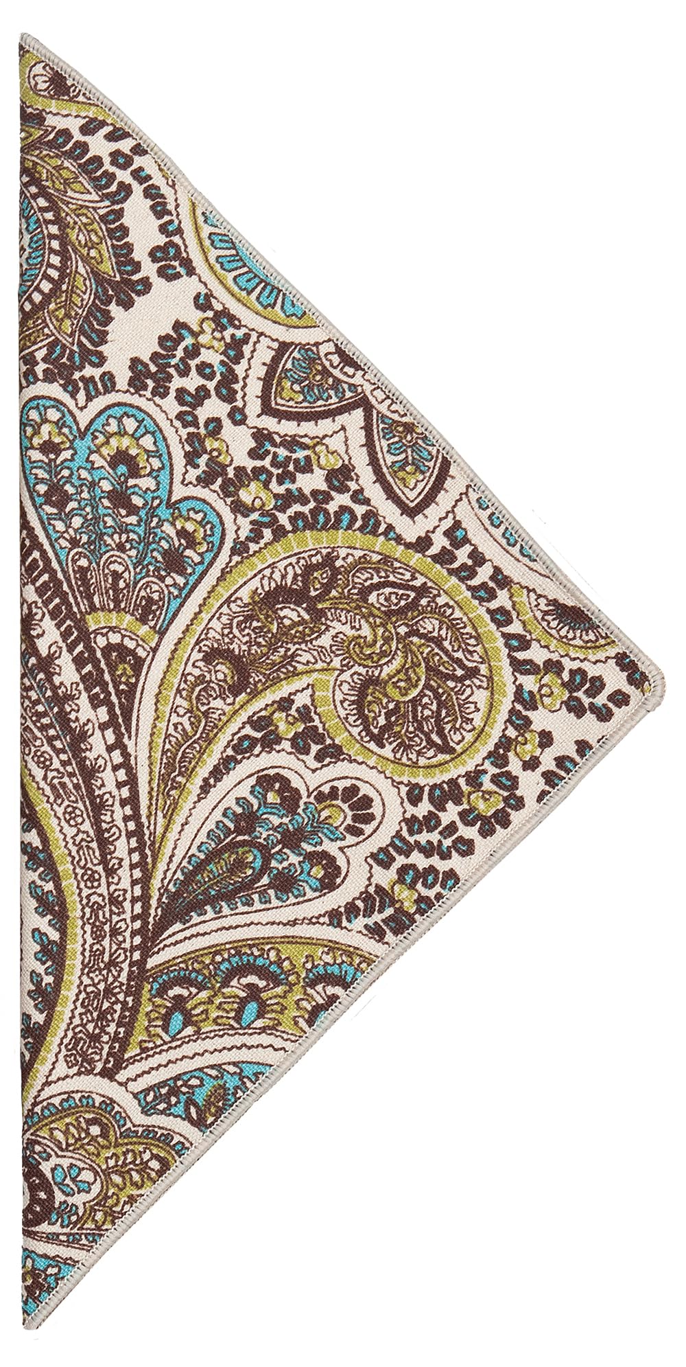 Stoffservietten, 12 Stück, 100 % Baumwolle, Leinen, 45,7 x 45,7 cm, brauner Paisley-Stoff
