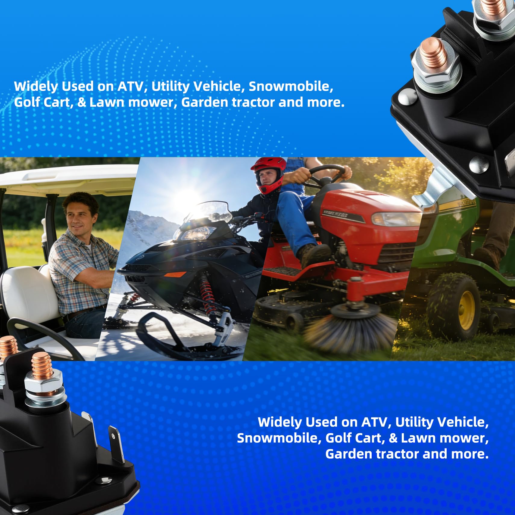 72506153A 72506153 Relais solénoïde de de démarrage pour tondeuse à gazon équitable Compatible avec Cub Cadet XT1 XT2 Enduro RZT LT1 ZT1 ZT2 MTD Troy Bilt Yard Man Husky Yard Machines Craftsman