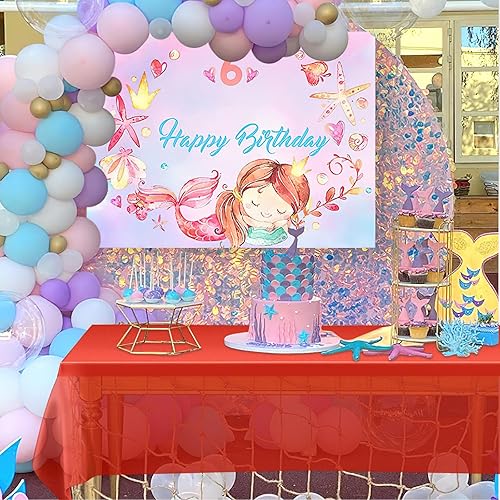 Miniatura 6 de PLULON 6 manteles desechables de plástico rojos para mesas rectangulares de 54 x 108 pulgadas, mantel impermeable para cumpleaños, baby shower,