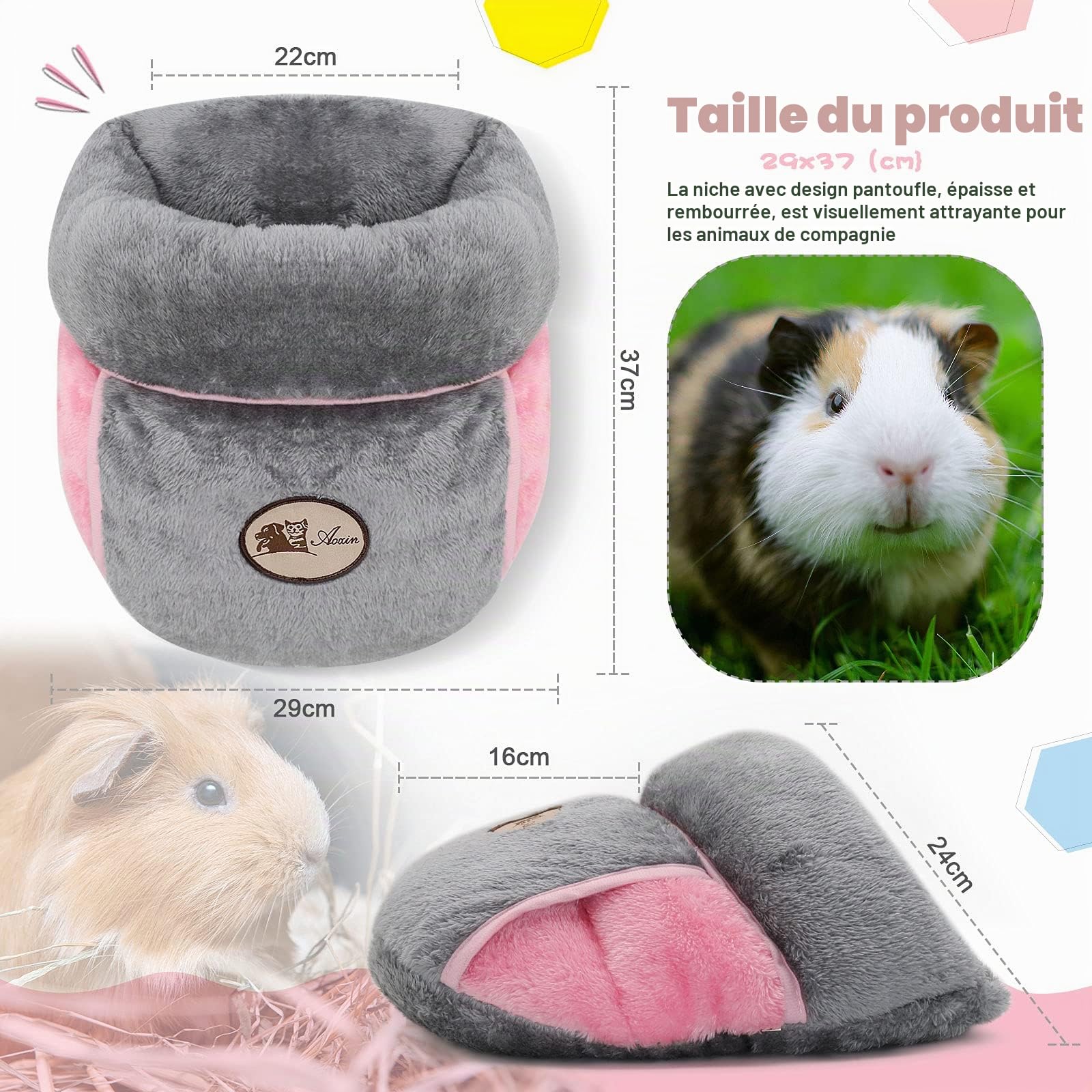 Lit pour cochon d'Inde - Polaire chaude et confortable - Pour petits animaux