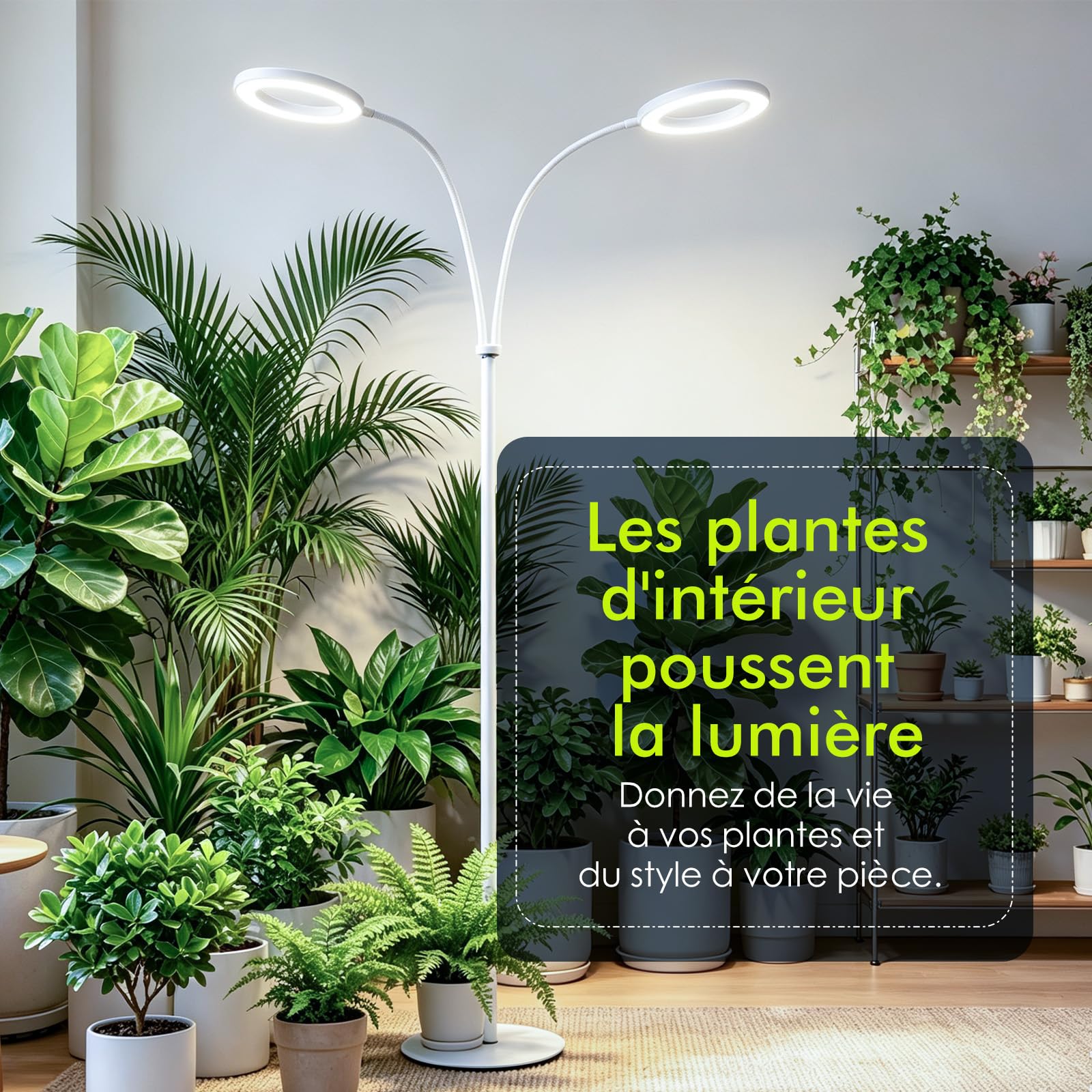 Lampe Horticole LED pour Plantes d'Intérieur, Lampe de Croissance