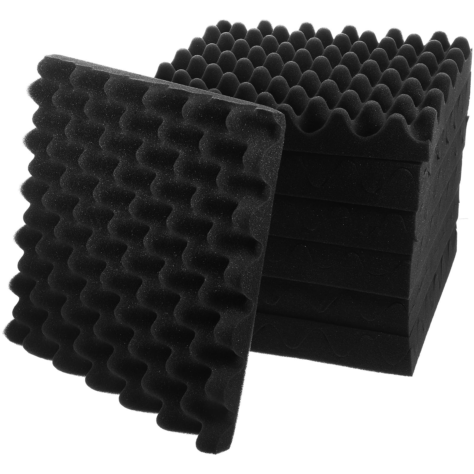 DECHOUS Panneaux Insonorisants Muraux en Mousse Autocollante 12 Pièces 30X30X5Cm Ignifugée pour Isolation Phonique Intérieure et Acoustique Maison