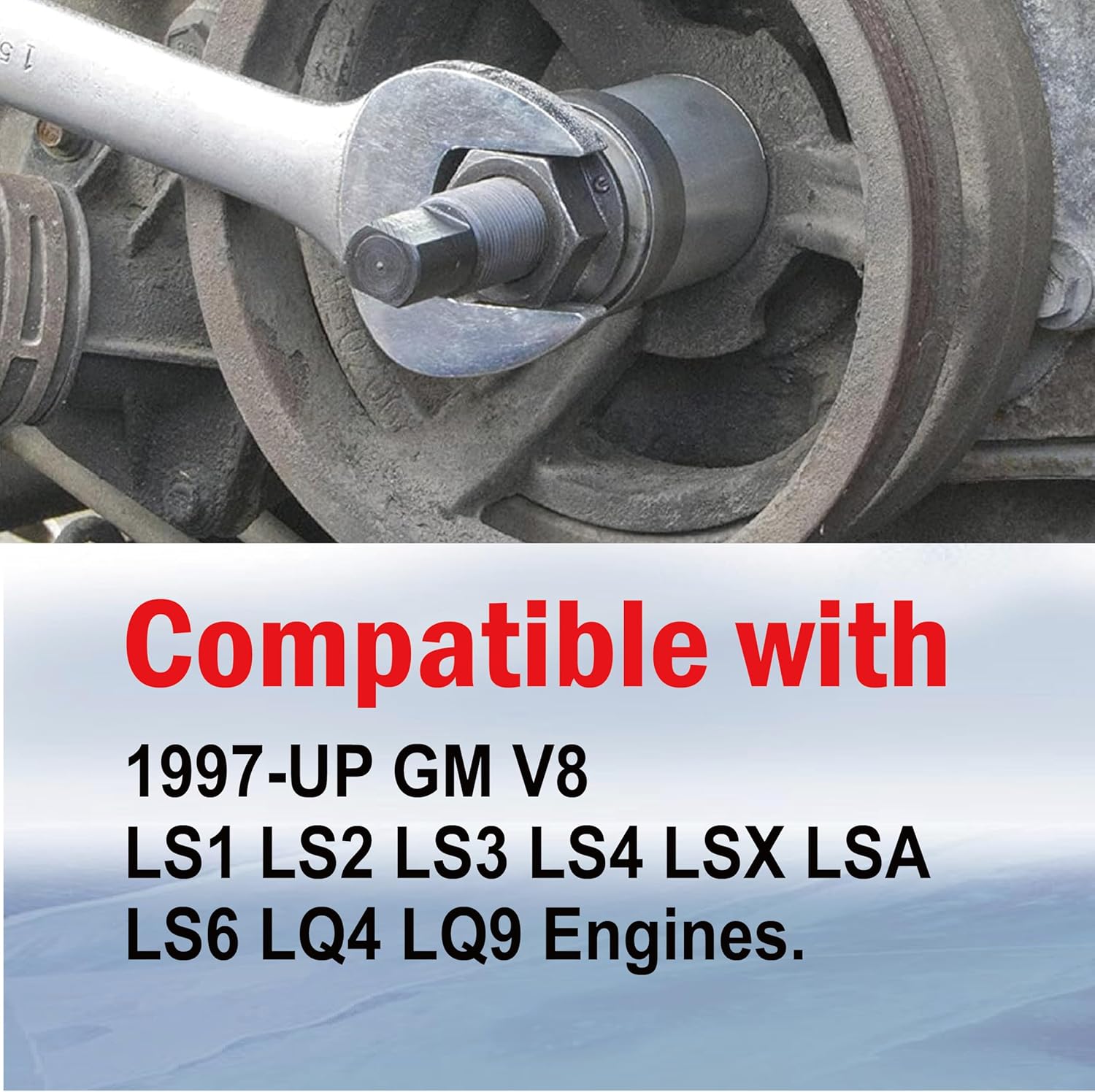 LS Harmonic Balancer Installation Tool, Crank Pulley Install Tool 551141, Compatible with GM 1997-UP V8 LS1 LS2 LS3 LS4 LSX LSA LS6 LQ4 LQ9 （Thread Size M12 × 1.75）