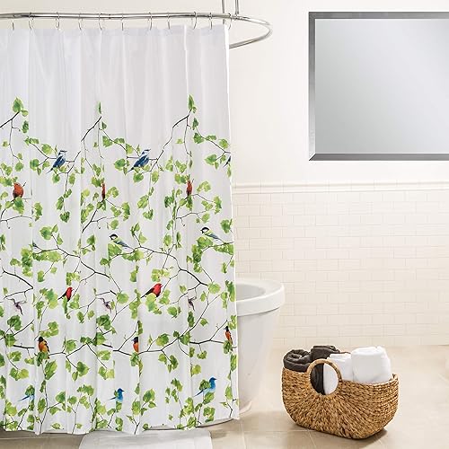Miniatura 2 de Splash Home Terrasse Design - Cortina de ducha de poliéster, para cortinas de baño y bañera, tela ligera lavable y resistente al agua, 70 pulgadas