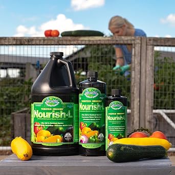 MICROBE LIFE HYDROPONICS Nourish-L Liquid Fertilizer, Stimulator to Enhance Plant Nutrient Absorption for Fruits & Vegetables, Use with Any Feeding Systems Including Hydroponics or Soil, 32 Ounces