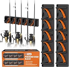 Fishing Fishing Rod Holder - Wall Mount, 10 Rods