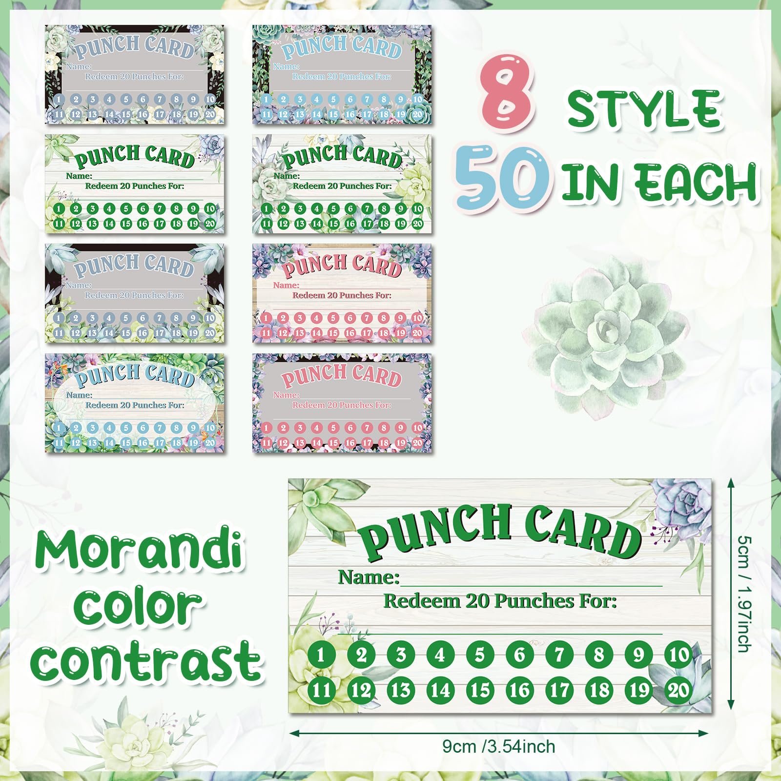 Snapklik.com : Fumete 400 Pcs Punch Cards For Classroom Reward Cards ...
