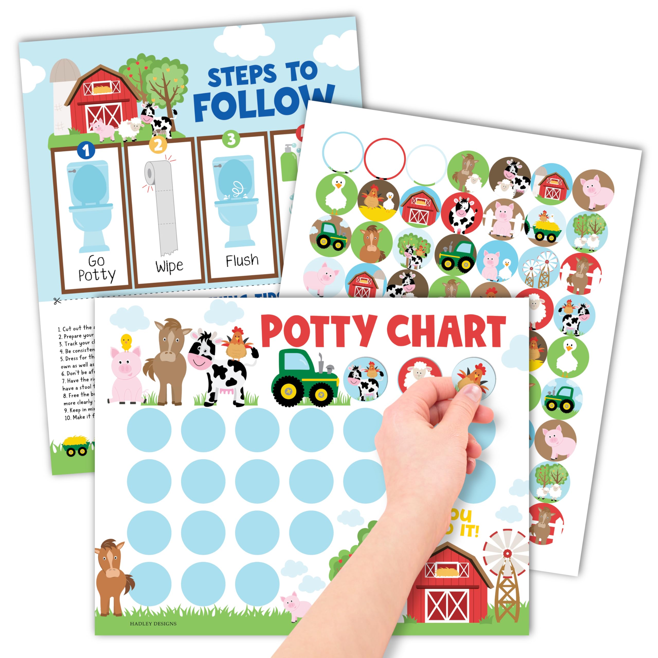 Farm Animals Potty Training Chart