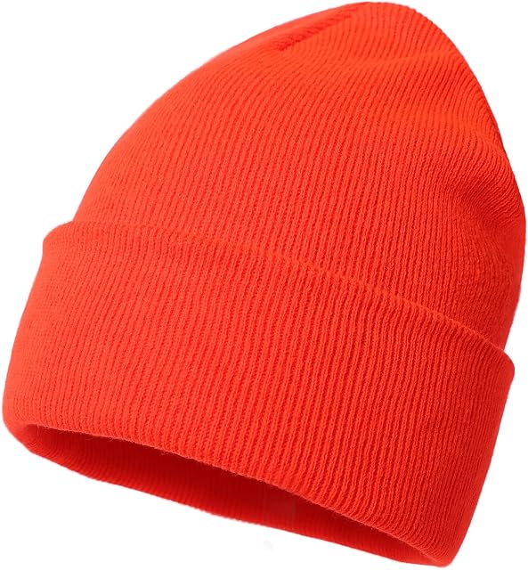 Amazon Brand - Hikaro Mens Wool Beanie with Fleece Knitted Winter Hat Thicken Hat Thermal Windproof Unisex Hats