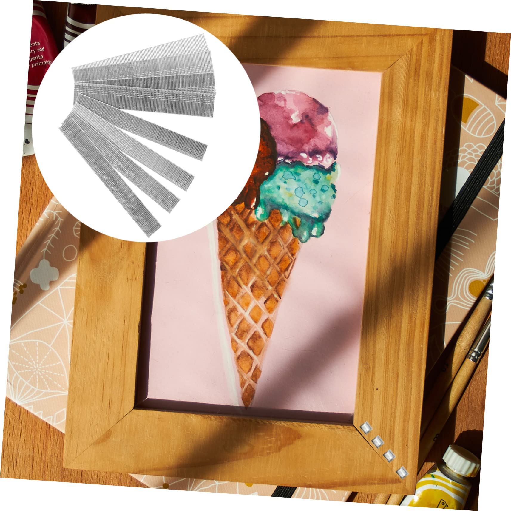 NAMOARLY 8000pcs Brad Nails Zinc Coated Finish Nails for Woodworking Brad Nails for Building and Assembly Easy Installati