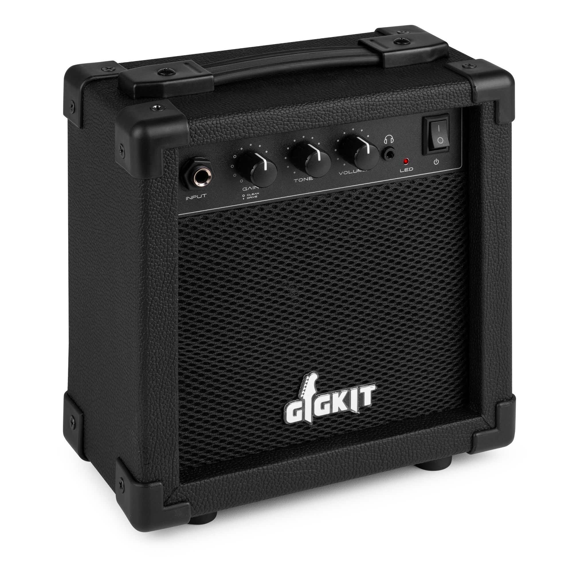 Max Gigkit20 - Gitarrenverstärker 20 Watt, E Gitarre Verstärker mit Griff und Kopfhöhrer-Anschluss, Audio Line-In, Guitar Amp mit Gain, Tone & Volume-Regler, Kompakt & Tragbar - Schwarz
