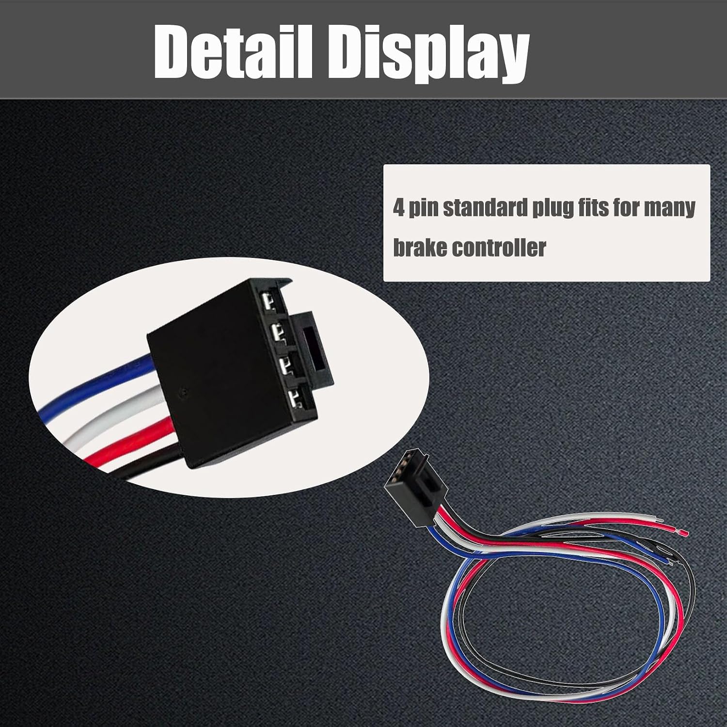 8506911 Brake Control Harness Replacement Universal Vehicle Connector Pigtail Compatible with Rizz-Man Tekonsha Reese Draw-Tite Pro Series Brake Controllers