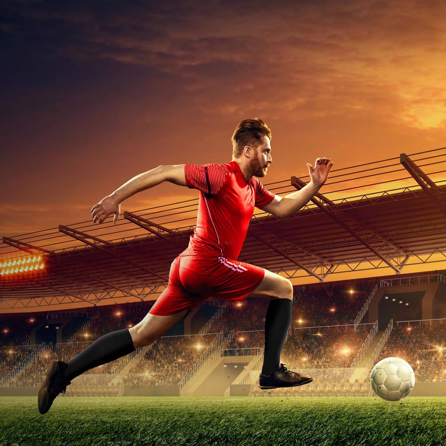 Tphon Soccer Socks, Team Sport Football Basketball Socks for Adult Kids Children, 1/3 Pairs Knee High Athletic Socks - Image 2