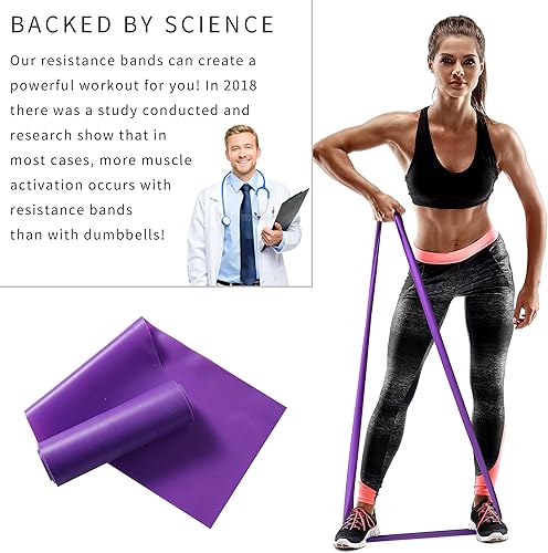 Miniatura 3 de Banda de resistencia elástica de 25 yardas para entrenamiento en casa, terapia física y yoga (0.016in)