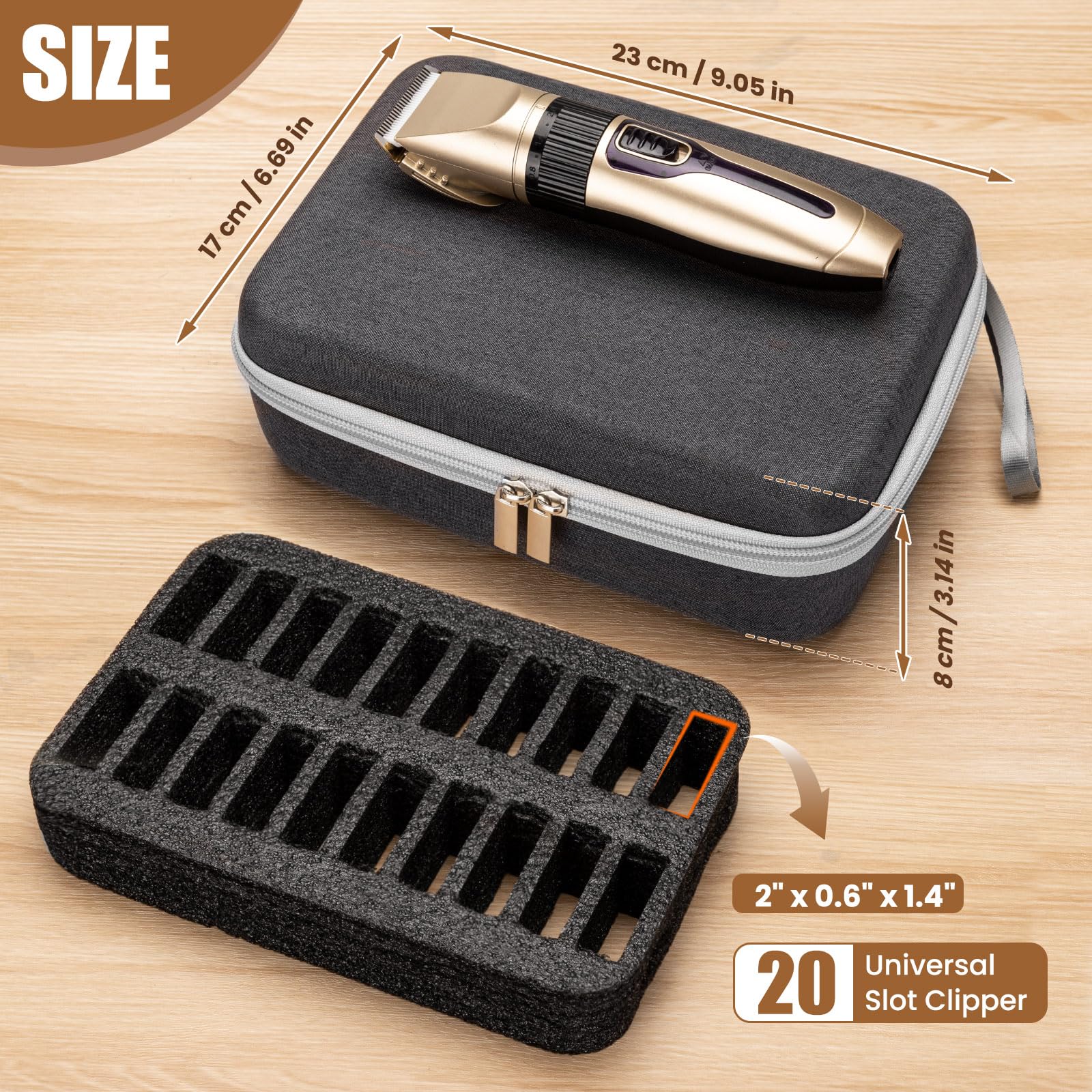 Noverlife Hair Clipper Guard Blades Holder Case for 20 Metal Clipper Guards - Image 3
