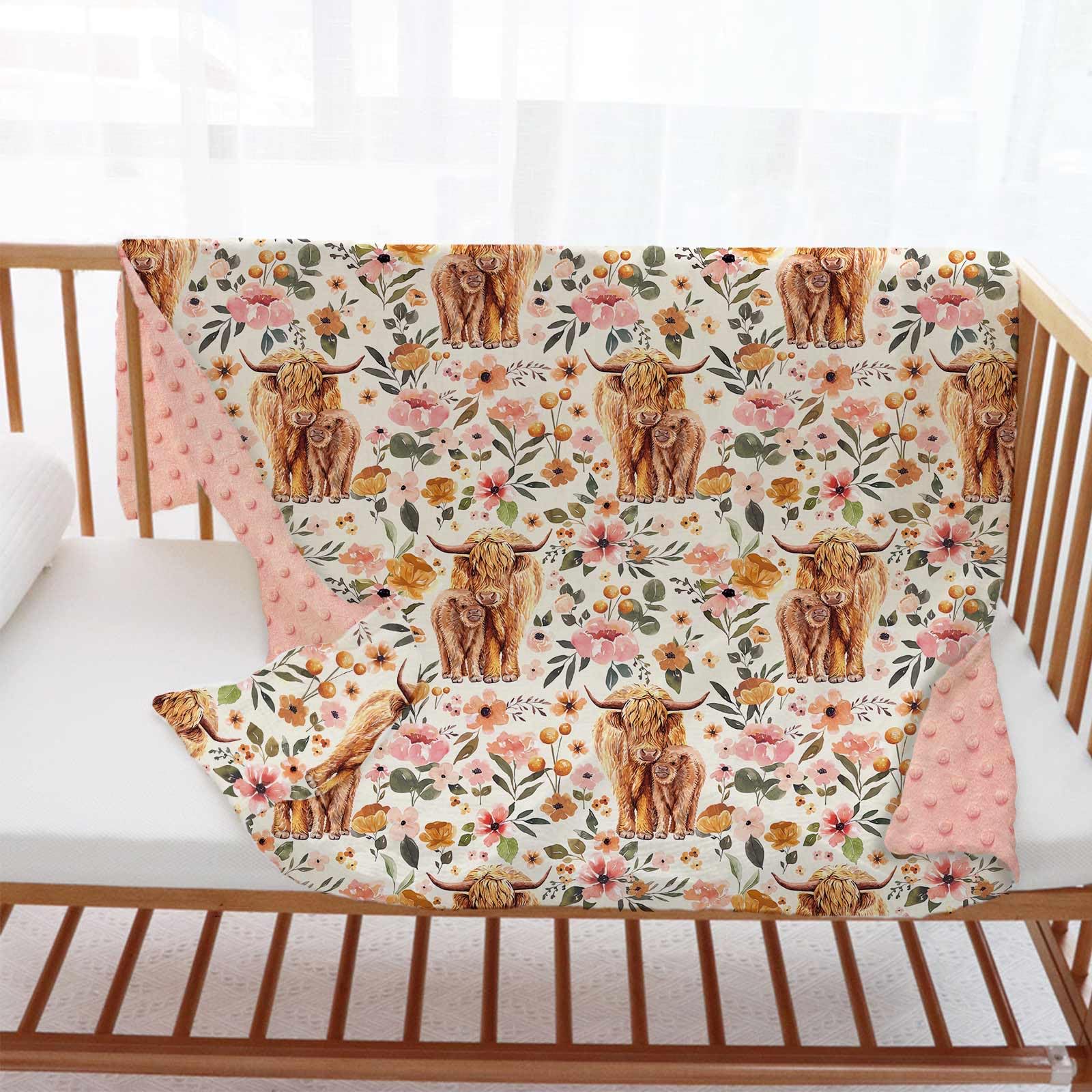 Duckbe Ensemble de literie pour berceau - Design vache des Highlands pour chambre d'enfant 3 pièces - Couverture douce et chic, drap, taie d'oreiller pour nouveau-né garçon fille Cadeau Color25 Duckbe Ensemble de literie pour berceau - Design vache des Highlands pour chambre d'enfant 3 pièces - Couverture douce et chic, drap, taie d'oreiller pour nouveau-né garçon fille Cadeau Color25