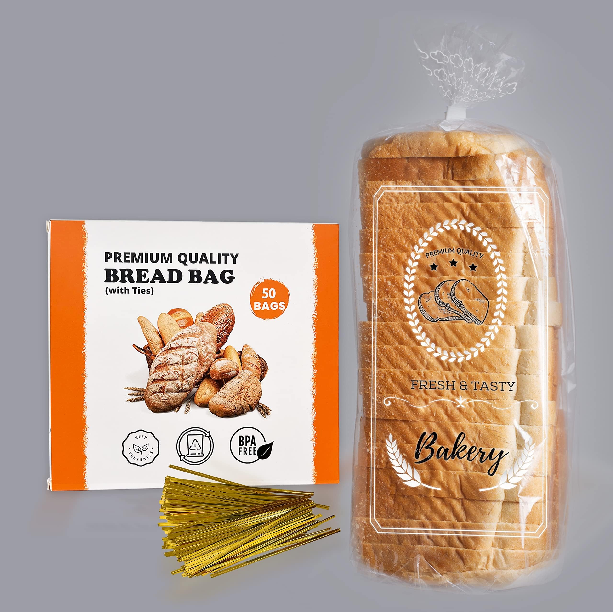 Bread Bags for Homemade Bread Christmas Plastic Bread Bags