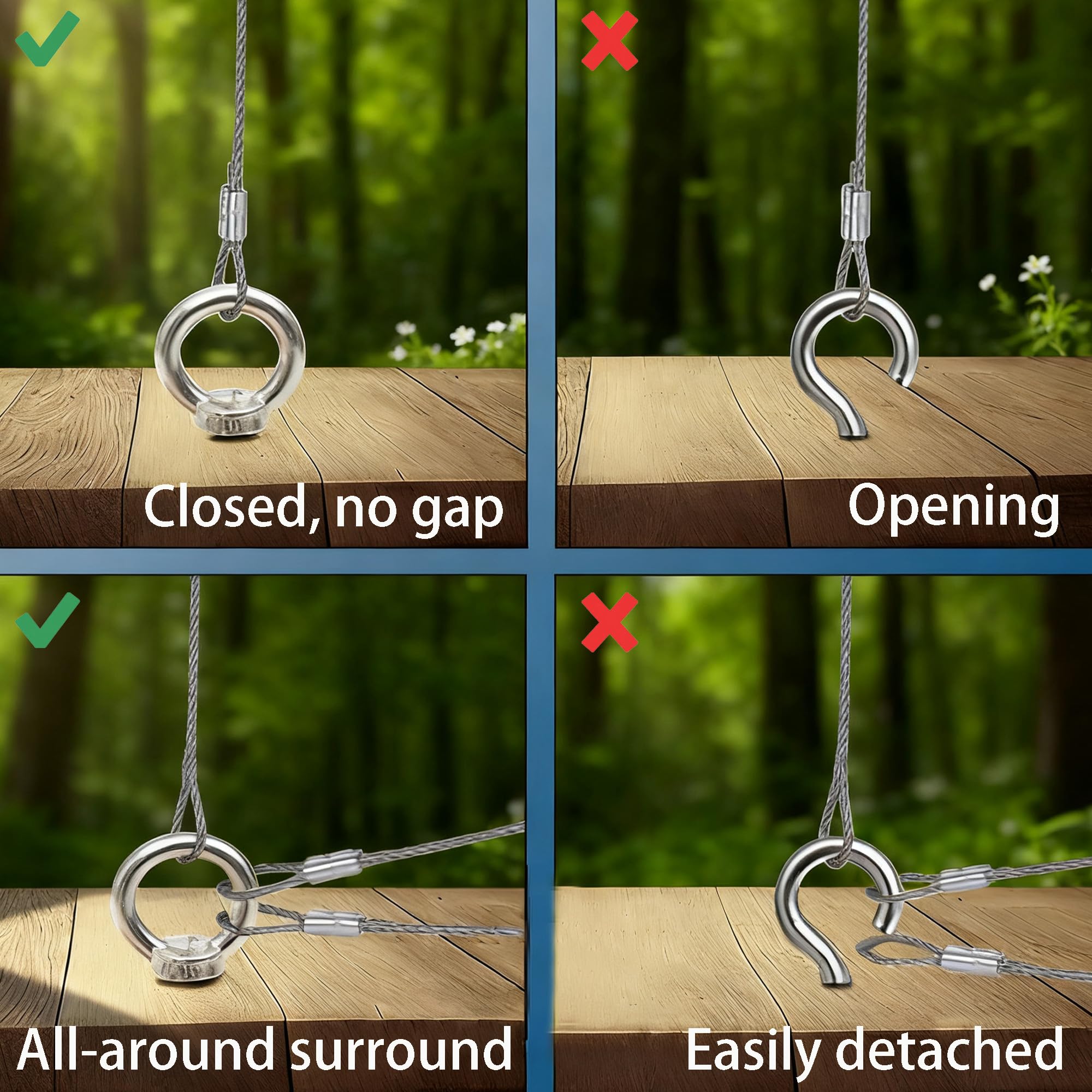 6 pezzi Ganci Ad Occhiello m10 Resistenti Da 14 Cm, Bulloni a Occhiello In Acciaio Inossidabile, Viti Ad Occhiello Autofilettanti, Robusto e Facile Da Installare, Per Yoga, Sdraio, Vaso