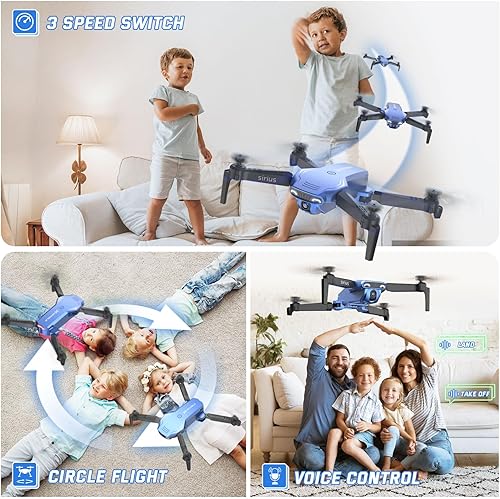 Miniatura 4 de Dron S90 con cámara para niños, 1080P HD Mini FPV Drones para adultos principiantes, juguetes de cuadricóptero a control remoto plegable, regalos de