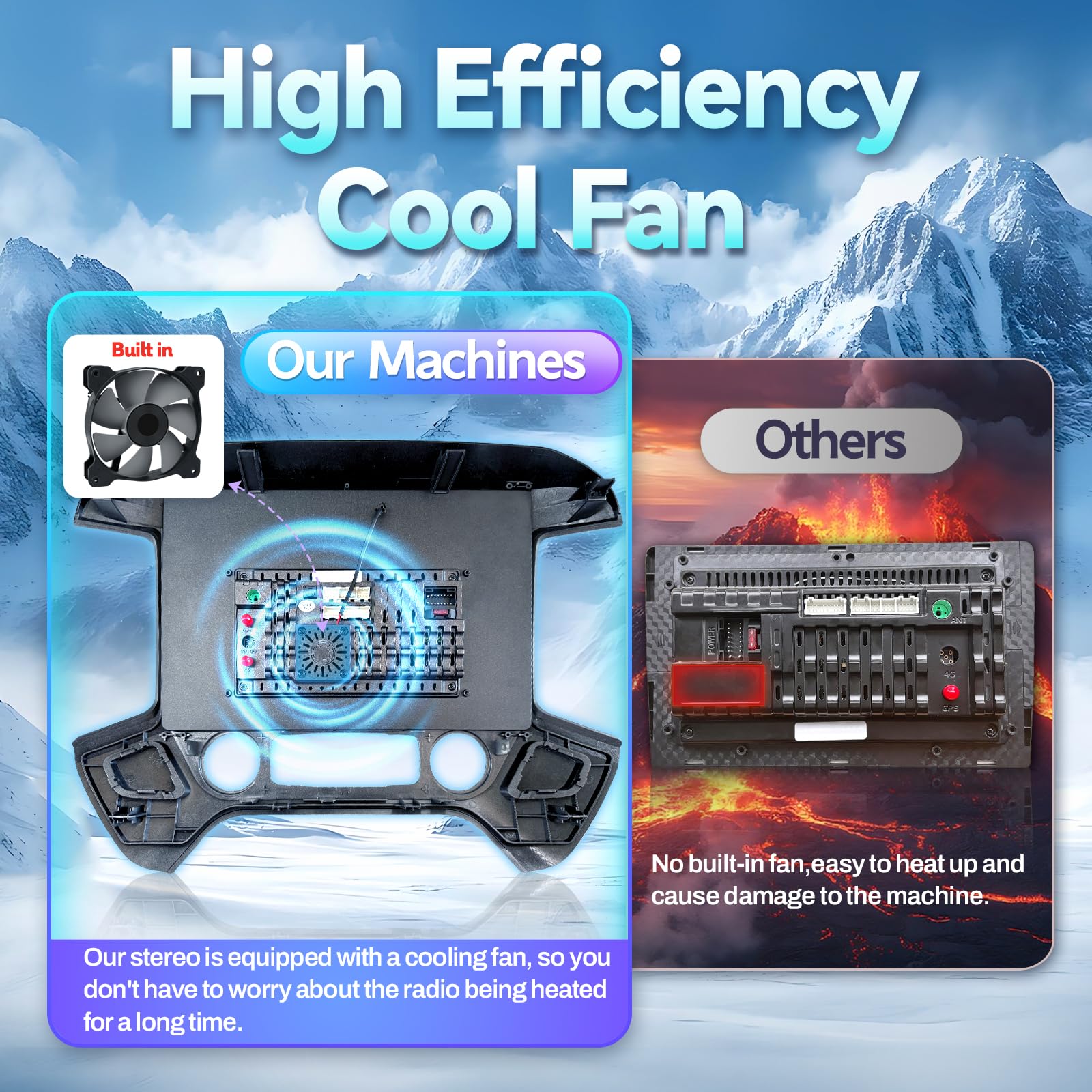 Gearzbtor 13.1 Inch 8 Core Car Radio for Chevy Silverado GMC Sierra 2014-2018 5Ghz WiFi IPS Touch Screen Silverado Stereo Wireless CarPlay Android Auto BT GPS FM/RDS Backup Camera MIC 4+64G,Black