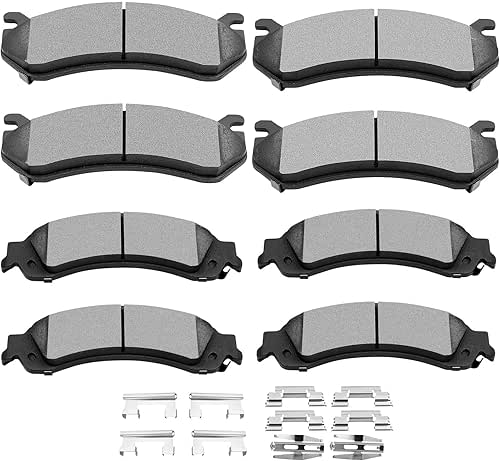 SCITOO Disc Brake Pads Sets Front Rear 8pcs Fit for
