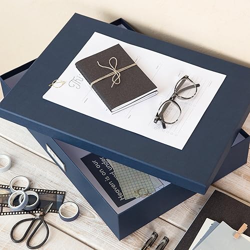 Miniatura 8 de Bigso Sverker - Caja de almacenamiento de madera de fibra de fibra de madera y arte, caja de almacenamiento para álbumes de recortes para papeles