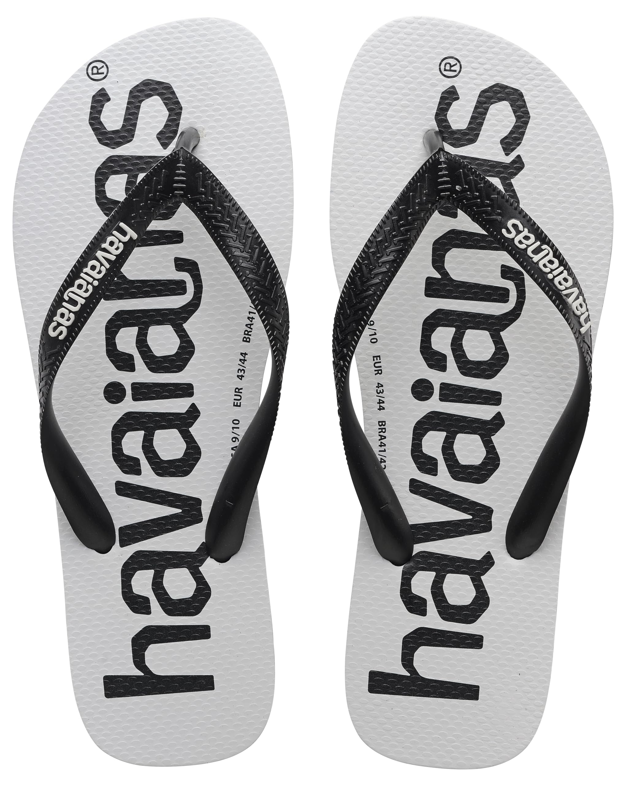 Havaianas Unisex Top Logomania Flip-Flops, Black, 8/9C