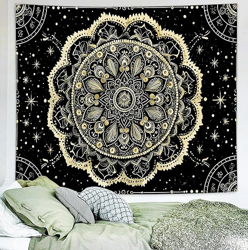 Miniatura 2 de Delur Tapiz de planeta galaxia, universo y cielo estrellado, tapiz para colgar en la pared, Vía Láctea, espacio exterior, tapiz de nebulosa