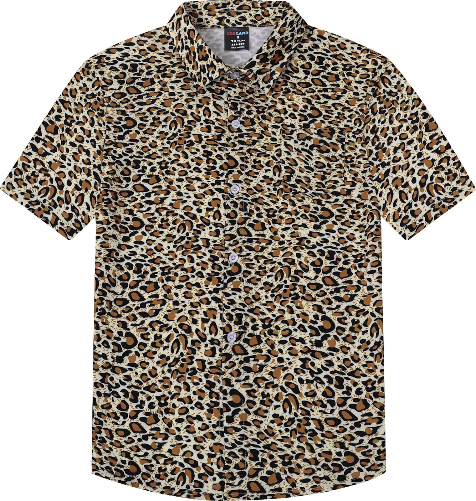 Garçon Chemise Enfants Boutons Manches Courtes Vêtements 5-12 Ans