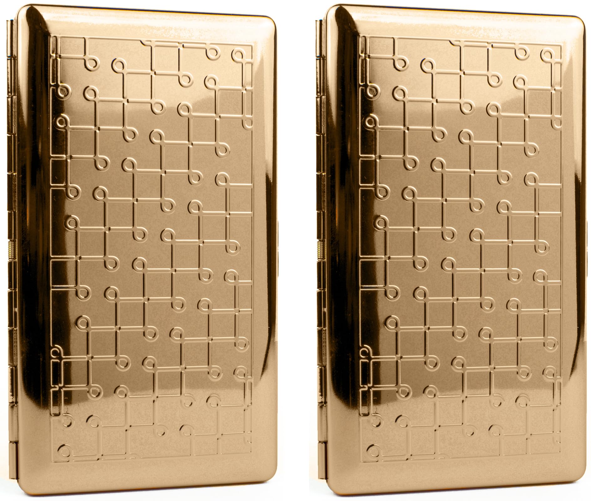 Amazon.com: Set of 2 Metal-Plated 120s Compact Cigarette Case & Personal  Mirror (Rose Gold Loops) : Health & Household