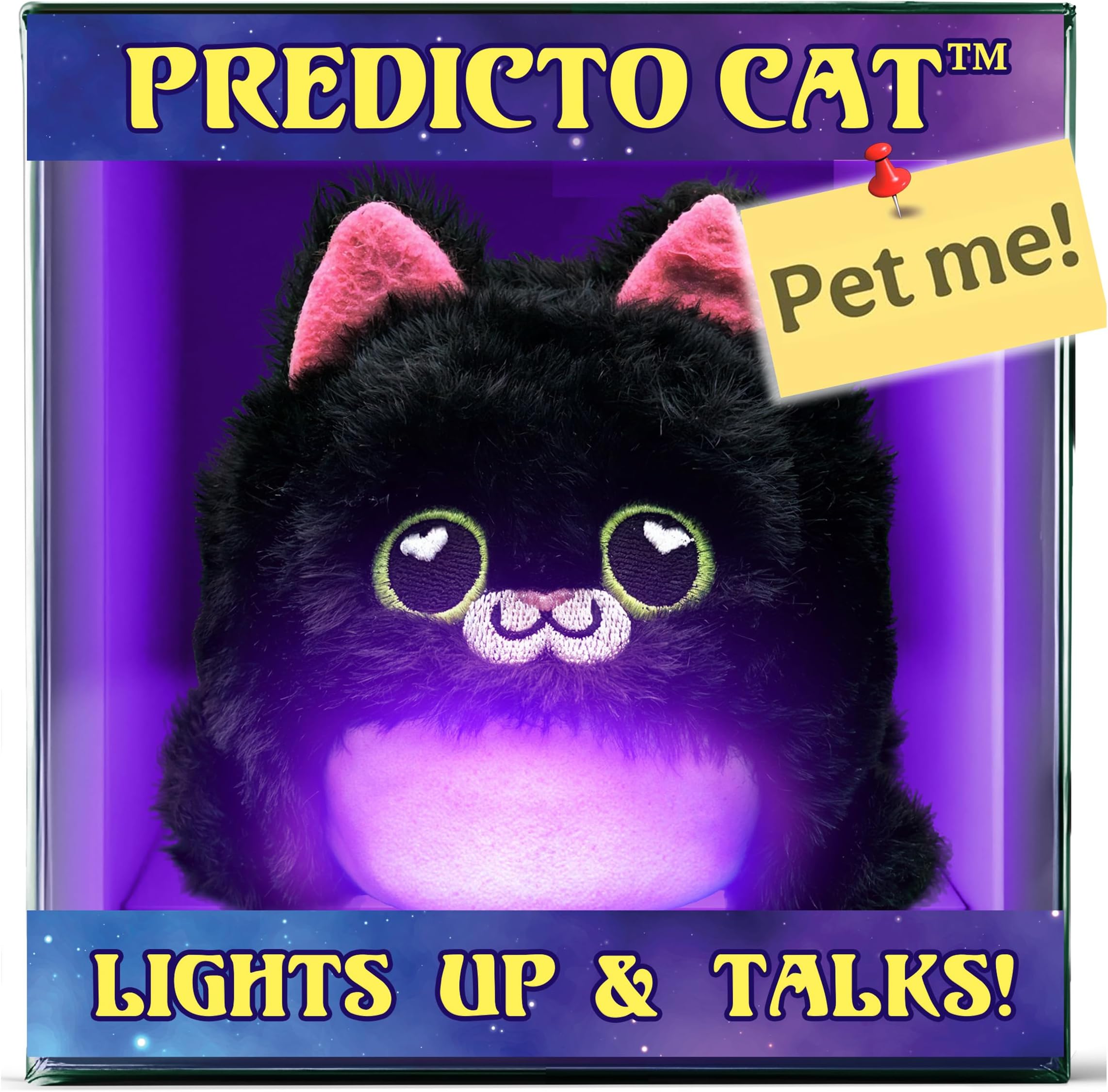 Predicto Pets - Lightweight Talking Fortune Telling Ball, Ask Questions & Get Answers, Color Changing Interactive Toy, Great Novelty & Gag Gift for Teens & Kids (Cat)
