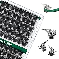 Vista 115 de Kit de racimos de pestañas KEYYOU Natural Wispy Kit de extensión de pestañas DIY 144 piezas Extensiones de pestañas en racimo con cepillo de rímel