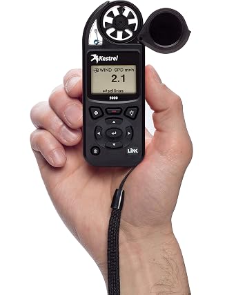 Kestrel 5000 Environmental Meter with Link, Black | Wind speed, temperature, humidity, barometric pressure, and density altitude plus logging capabilities