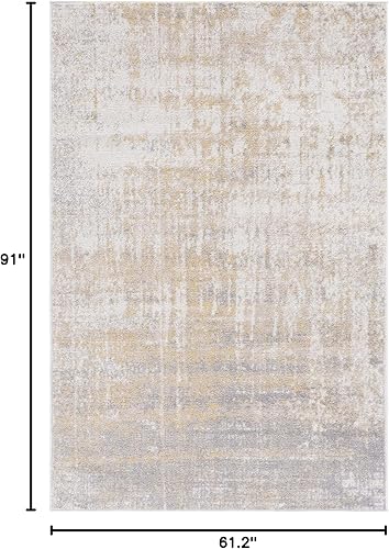 Miniatura 15 de SAFAVIEH Adirondack Collection Tapete de área XL, 12 x 15 pies, color crema y dorado, diseño abstracto moderno, no desprende pelusa y de fácil