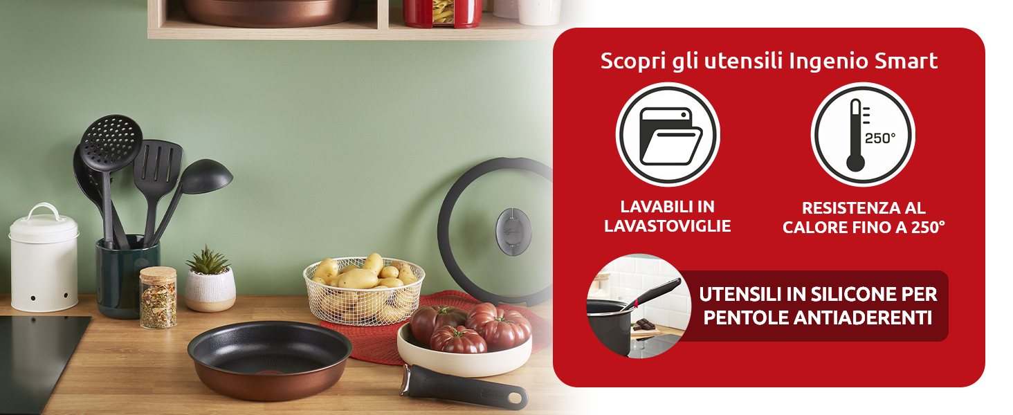 Cucchiaione Scolapasta Lagostina Ingenio - Con Anello Antiscivolo, Nero E Rosso - Foto 4