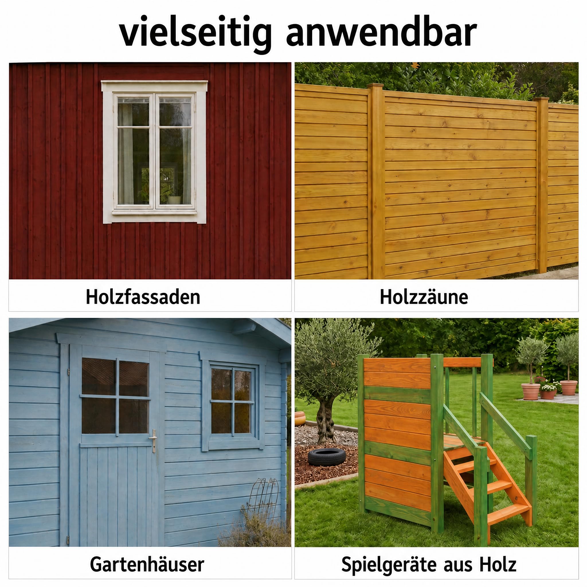 KORA® Koralan® Color-Lasur für Holz im Außenbereich, wetterfeste Holzlasur auf Naturöl- und Wasserbasis, schützt vor Witterungseinflüssen, ideal für Holz im Garten (Schwedenrot, 2,5 Liter)