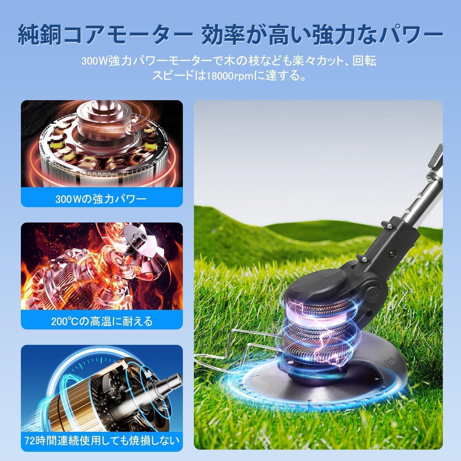 Amazon.co.jp: 【2025新登場】草刈り機 充電式 草刈機 PIEPIEGO 電動