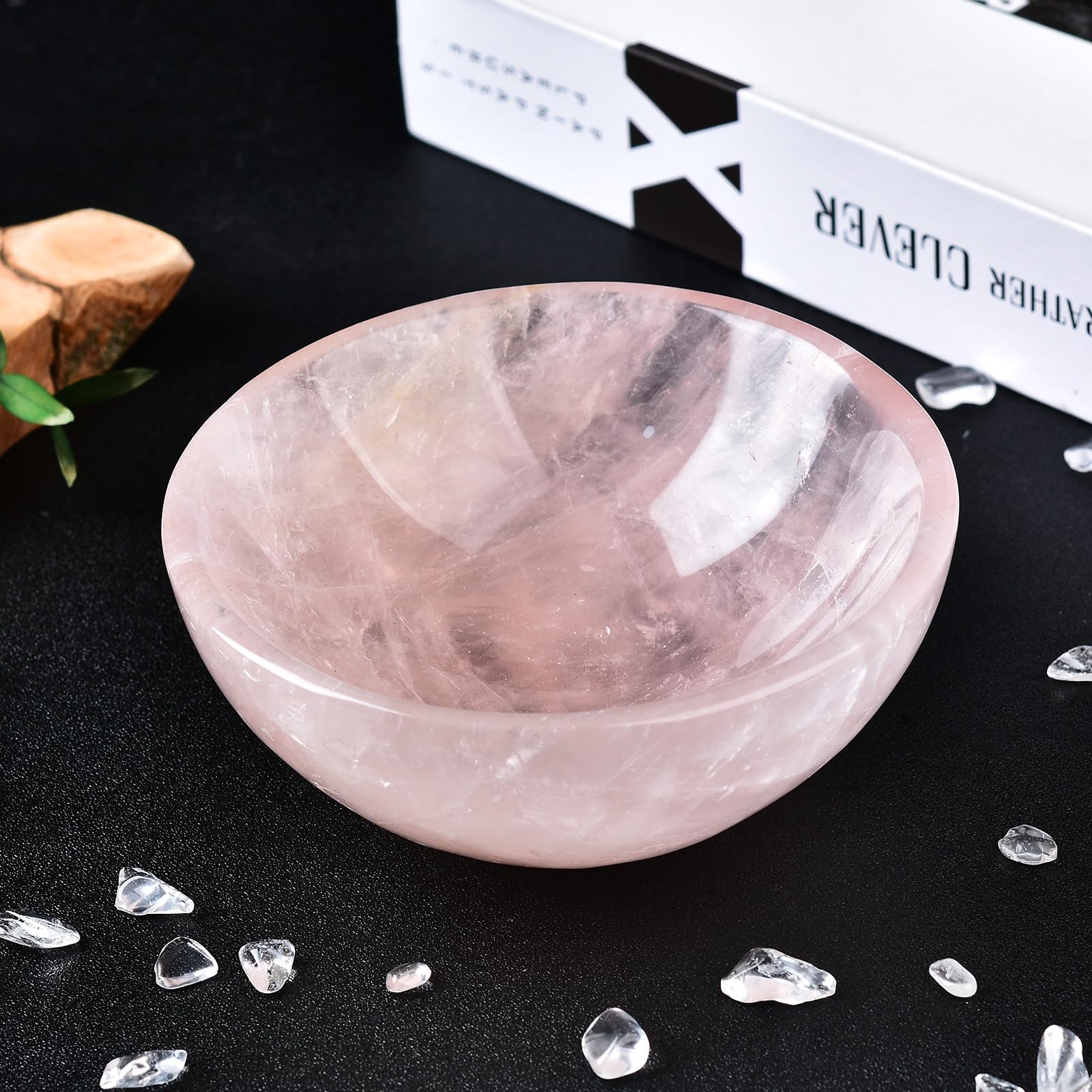 Amazon.co.jp: MOGEMT 特大ローズクォーツクリスタルボウル 手彫り