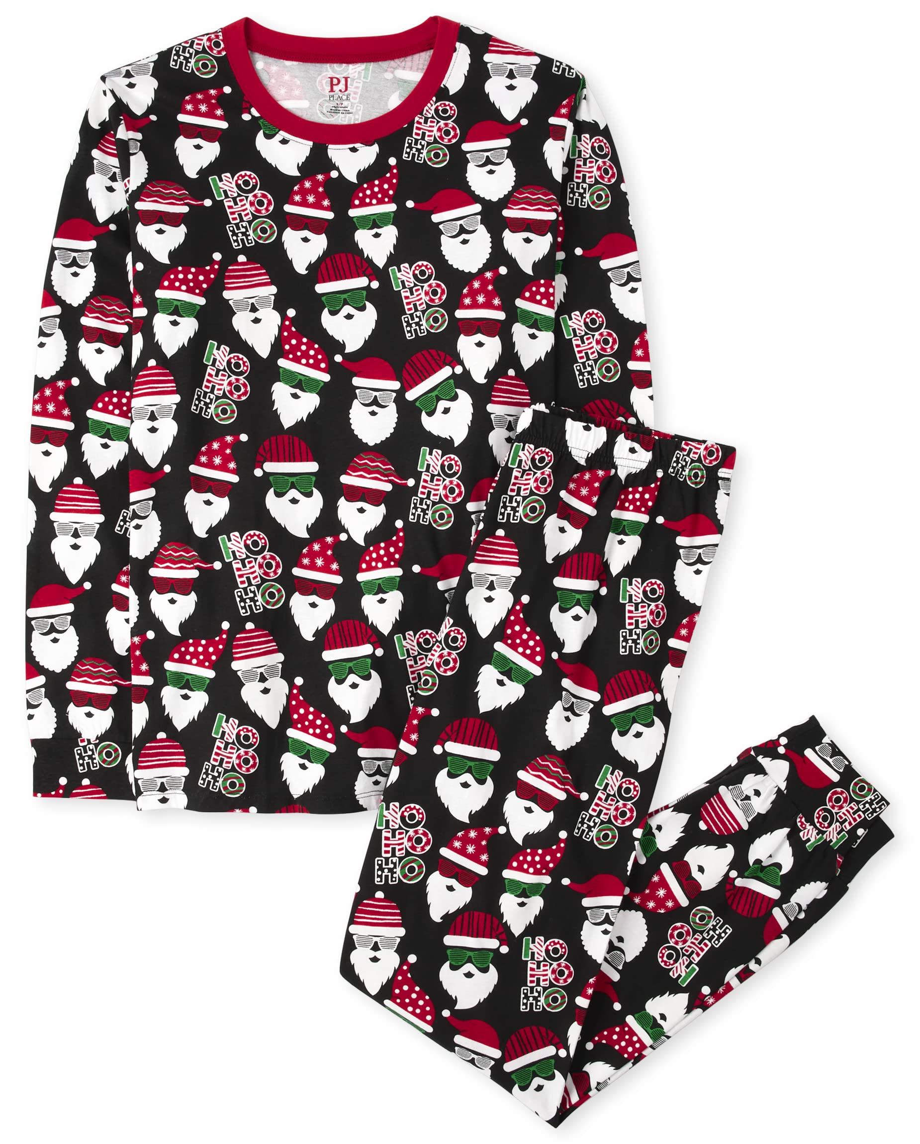 The Children's Place Baby Family Matching, Christmas and Holiday Pajama Sets, Cotton, Santa Allover, XX-Large (Adult)