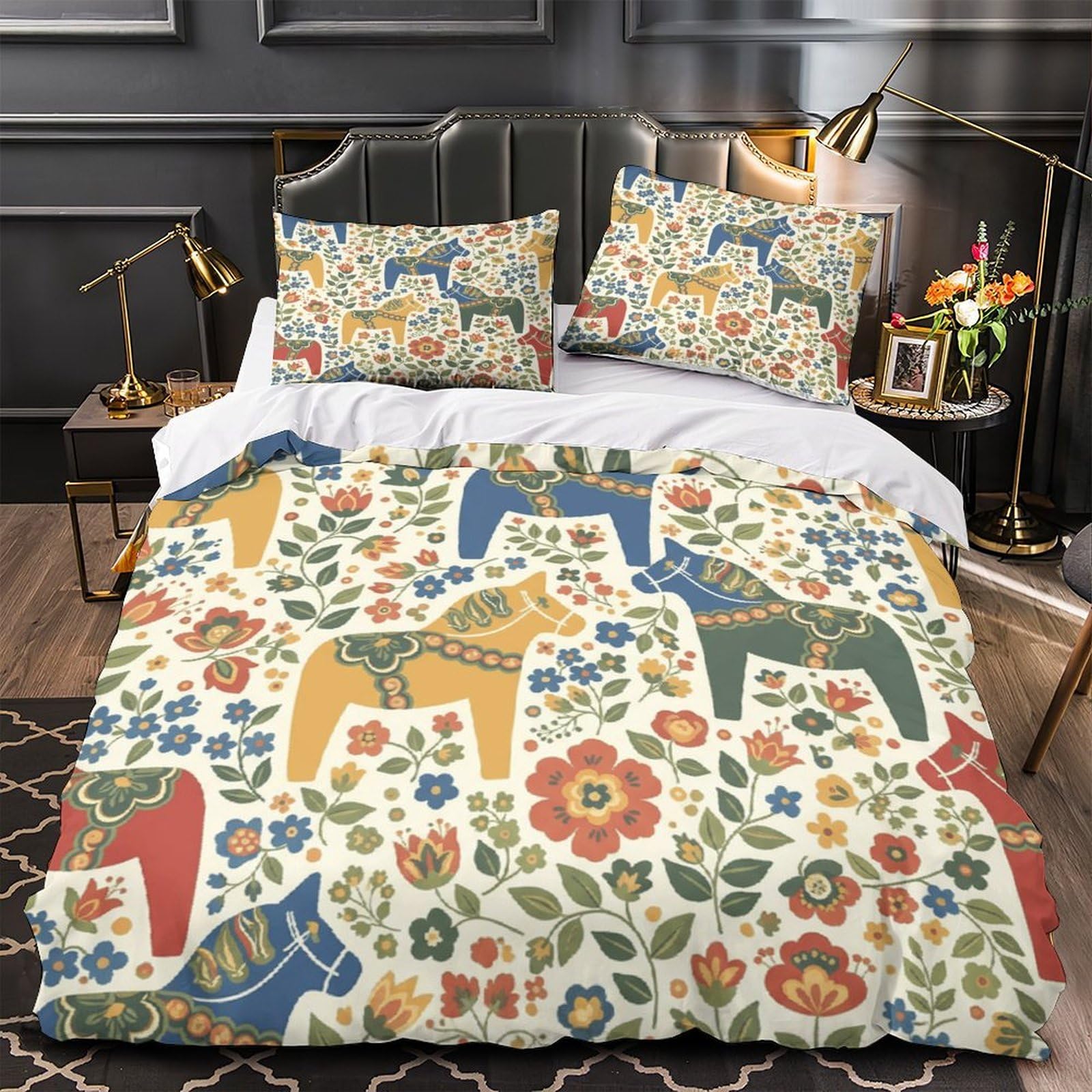 Housse de couette pêche 3D avec fermeture éclair pour en finir avec les draps froissés