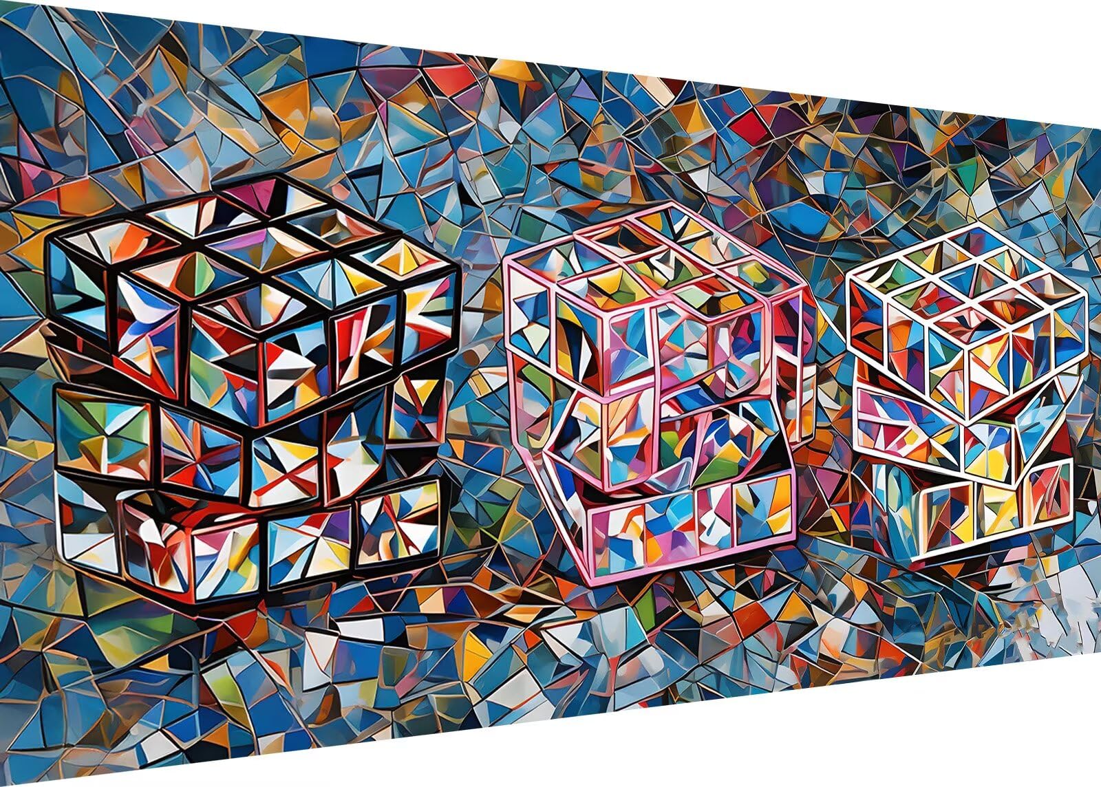 Kolorowa kostka Rubika zestaw do malowania diamentowego duży 203 x 100 cm, diamentowa sztuka dla dzieci 5D DlY pełne wiercenie okrągły klejnot malowanie według numerów, haft, kryształ, sztuka,