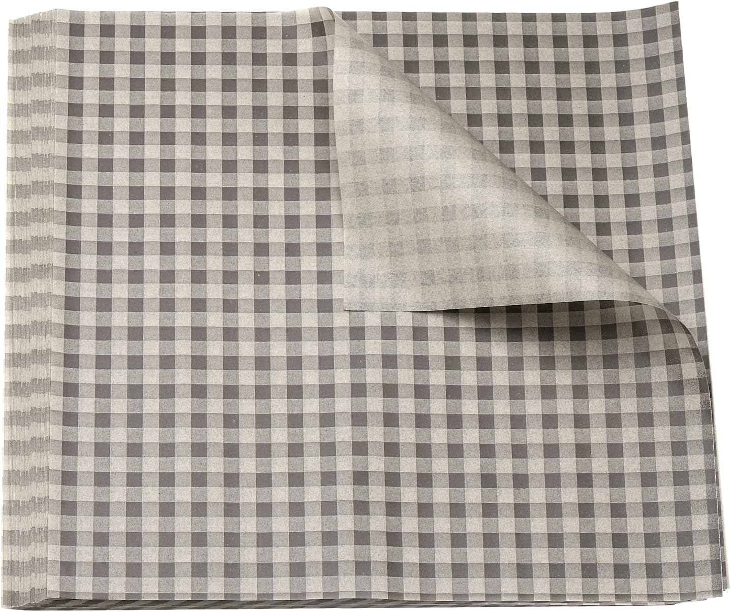 HARFINGTON 300pcs Square Checkered Wax Paper Sheets 11.8" x 11.8" Oil-absorbing Dry Food Wrapping Paper for Sandwich Baking Paper Liners Picnic Basket Bread Hamburger Wrap Kitchen, Brown
