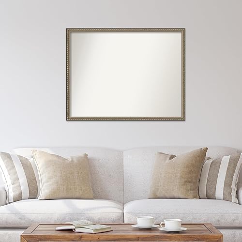 Miniatura 4 de Amanti Art Custom Mirror, Parisian Silver Bathroom Mirror, Wall Mirror or Bathroom Vanity Mirror Over Sink (31.25 x 40.25 in.) Non-Beveled Mirror,