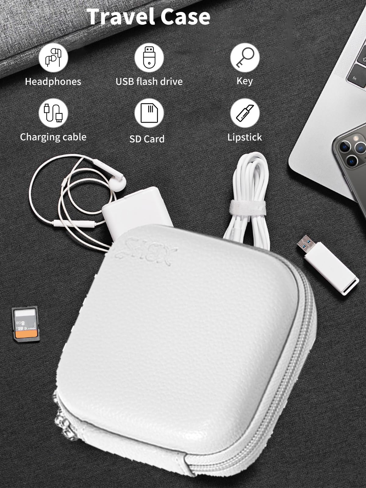 Funda para proyector Aurzen Zip, caja de almacenamiento para proyector Aurzen, funda protectora portátil de transporte de viaje, funda protectora para proyector NOUKAJU Zip, triple plegable,