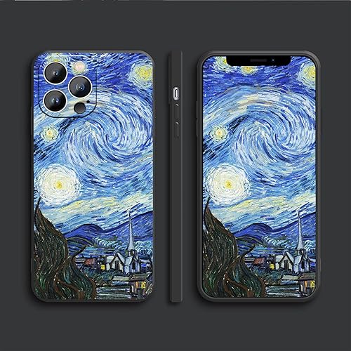 Miniatura 4 de Funda para iPhone 14 Pro, Noche estrellada famosa funda para teléfono, funda Van Gogh para iPhone, protección contra caídas a prueba de golpes