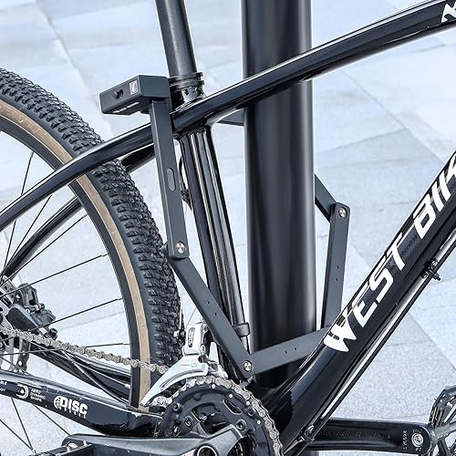 Miniatura 8 de ICOCOPRO Candado plegable para bicicleta con 3 llaves, cerradura de bicicleta de 2.8 pies, cerraduras compactas para bicicleta, antirrobo,