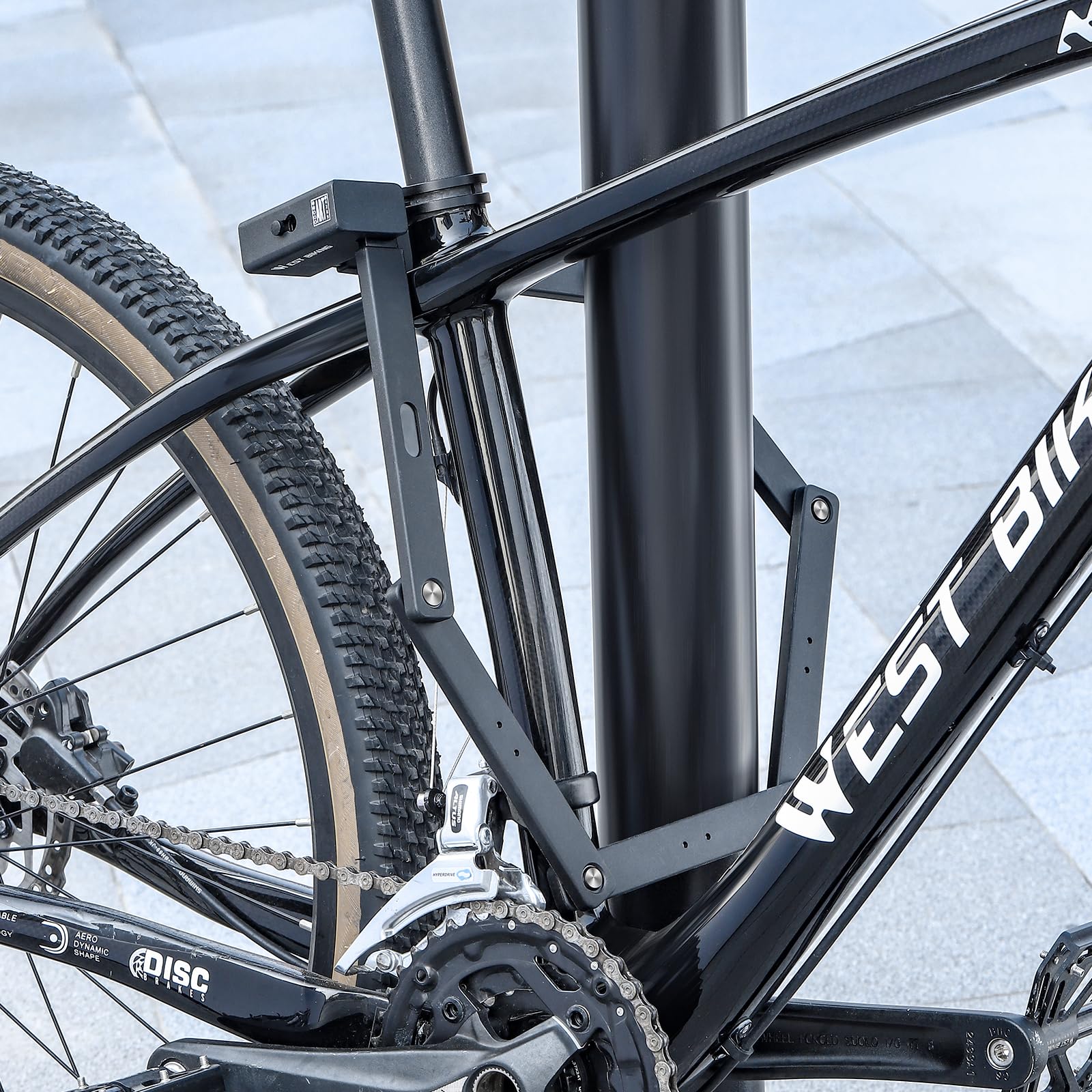 Antivol velo, cadenas antivol vélo 100 cm haute sécurité avec support et 3 clés, antivol velo pliable pour vélo E Bike scooter, VTT, vélo de trekking, vélo de course, moto