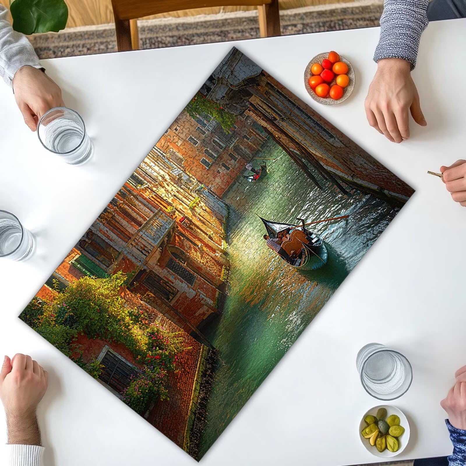 Puzzle dla dorosłych 4000, weneckie puzzle dla dorosłych, układanki krajobrazowe, 4000 elementów, drewniane puzzle z wykwintnym pudełkiem, niemożliwe puzzle do dekoracji wnętrz, prezenty dla kobiet