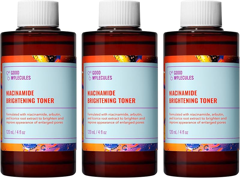 Tônico facial com niacinamida e arbutina Good Molecules, Pacote com 3